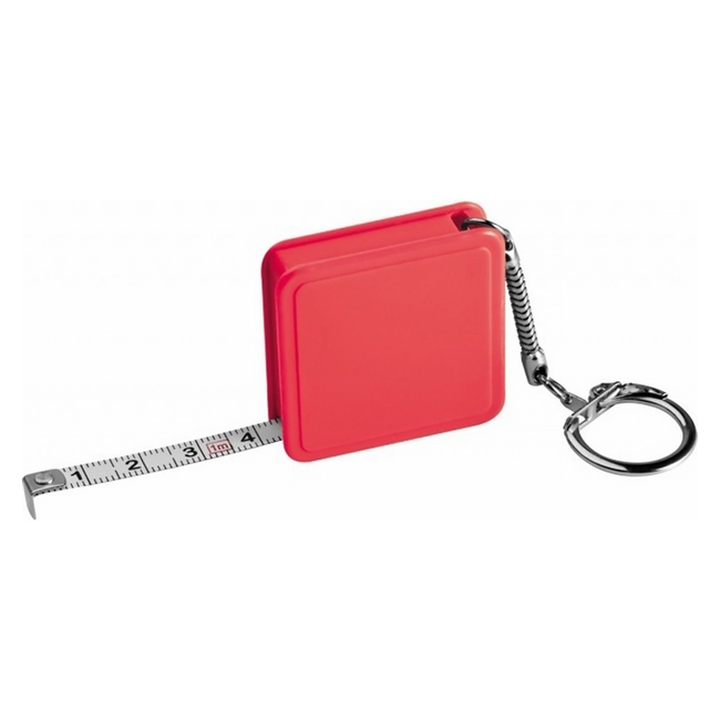 11855-03-01 Рулетка-брелок у пластиковому корпусі, сталева стрічка з кільцем з карабіном для ключів. Колір на вибір . Тамподрук на корпусі. Ціна вказана за одиницю .