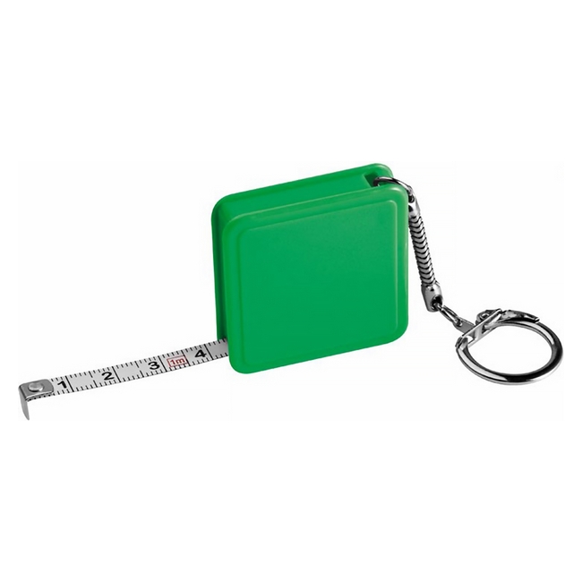 11855-05-01 Рулетка-брелок у пластиковому корпусі, сталева стрічка з кільцем з карабіном для ключів. Колір на вибір . Тамподрук на корпусі. Ціна вказана за одиницю .