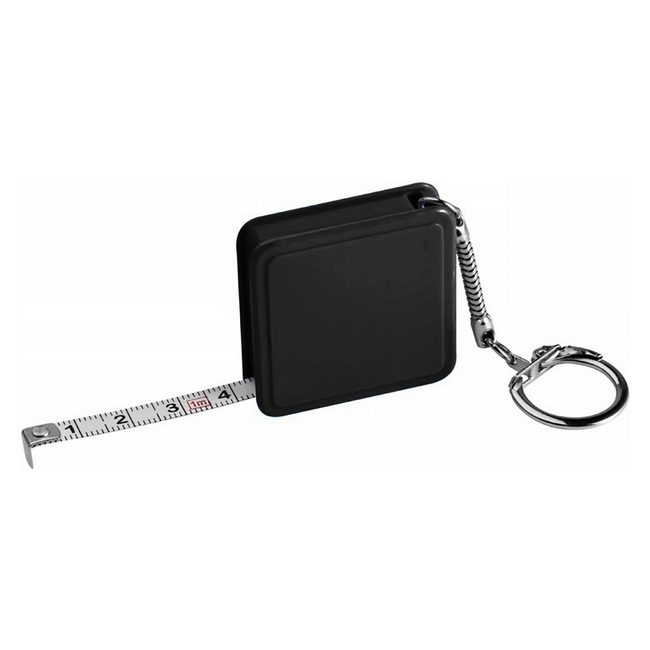11855-06-01 Рулетка-брелок у пластиковому корпусі, сталева стрічка з кільцем з карабіном для ключів. Колір на вибір . Тамподрук на корпусі. Ціна вказана за одиницю .