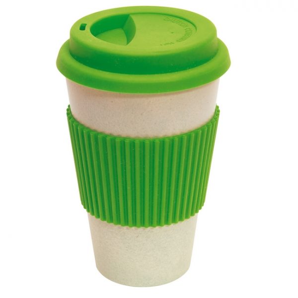 Чашка ” ECO CUP” 400 мл. Чашка 400 мл . Зроблена з бамбука та силікону . Розміри : d 9 x 14,4 см. Тамподрук на чашці можливий як в один так і в кілька кольорів