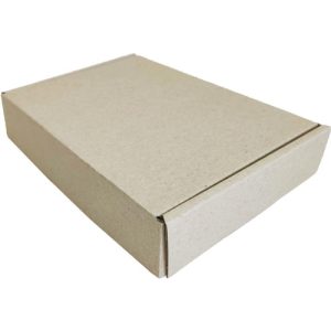 Самозбірна коробка  з мікрогофрокартону , трьохшарового, бурого. Розмір  коробки 190*130*35мм (Д*В*Ш).  Наліпка  із  самоклеючого паперу 90*50мм з матовою ламінацією